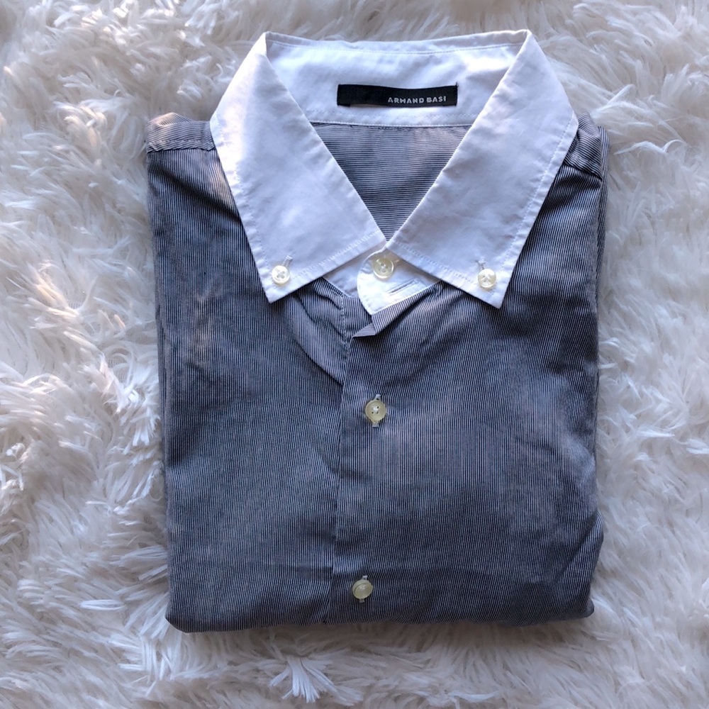 Armand Basi Pin Stripe Button Down Dress Shirt